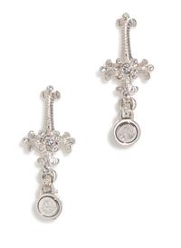 A Pair of Gianni Versace Cross Drop Earclips,