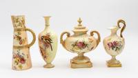 Four Worcester Porcelain Articles Height of tallest 8 3/4 inches. — 19TH/20TH CENTURY
