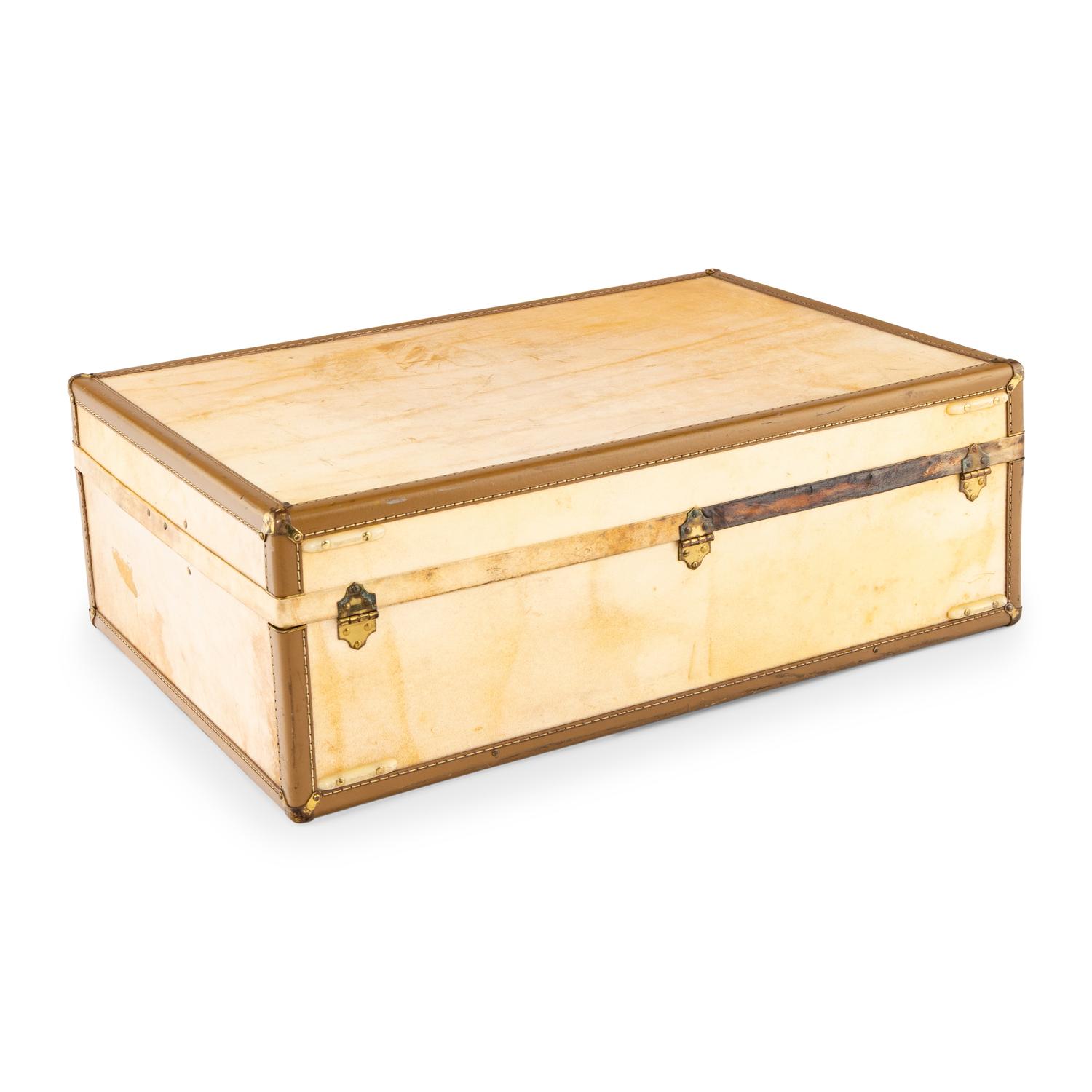 A Hartmann Skymate Leather Hardside Suitcase