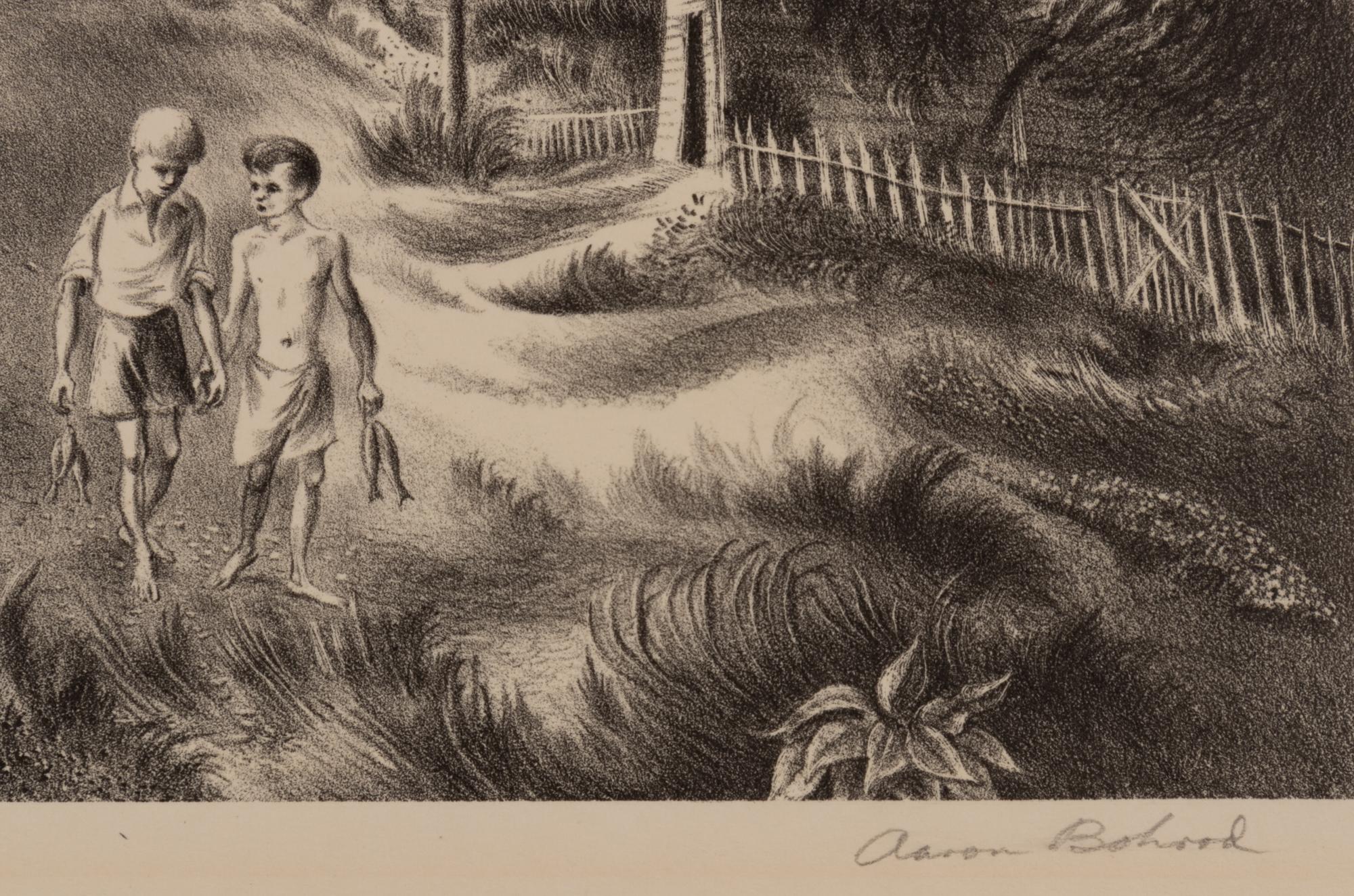A group of three American prints (Aaron Bohrod, Summertime ; Syd Browne, Along the Canal ; Samuel Chamberlain, Valley of the Var )