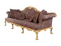 A Pair of George II Oversized Giltwood Canapés