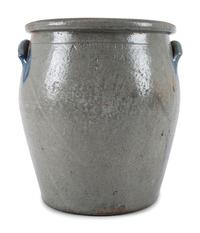 A Cobalt Decorated Four Gallon Stoneware Crock