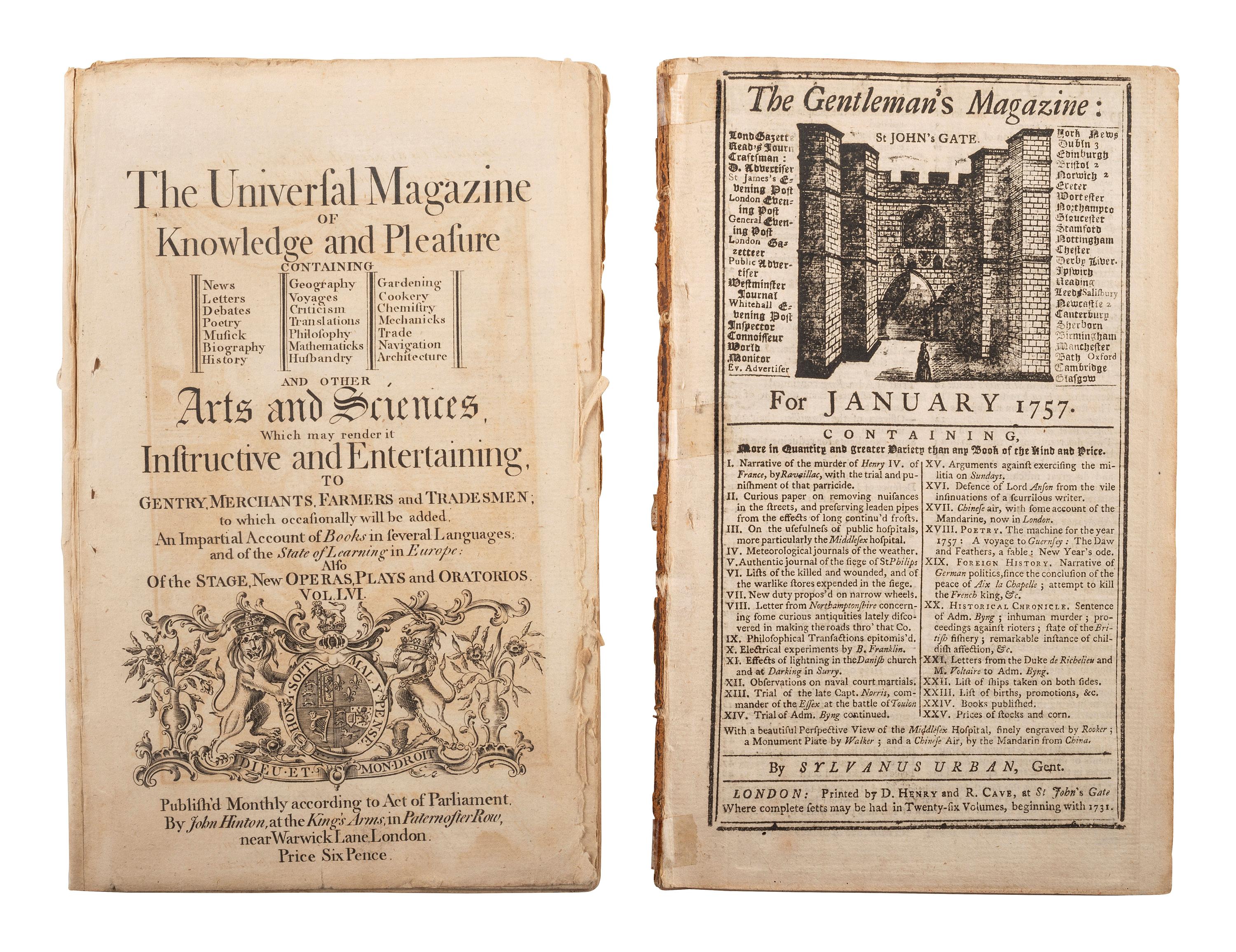 [REVOLUTIONARY WAR]. The Gentleman's Magazine . 7 issues, 1775.