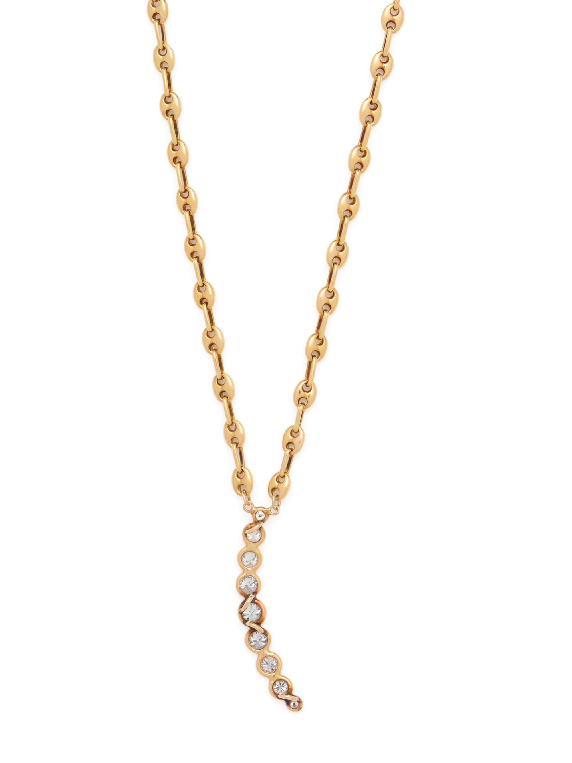 YELLOW GOLD AND DIAMOND NECKLACE