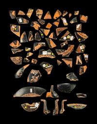 59 Attic and Etruscan Red and Black-Figured Vase Fragments
