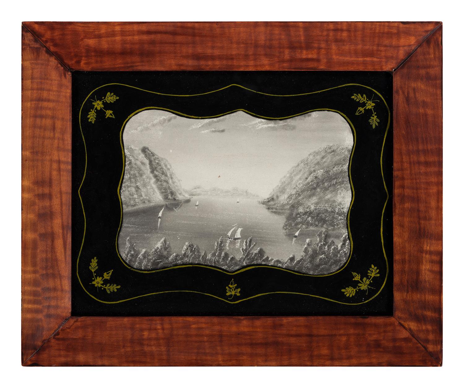 A Sandpaper Painting of a Hudson River Valley Scene