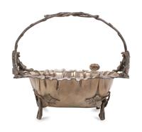 An American Quadruple-Plate Centerpiece Basket