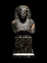 An Egyptian Granite Bust of a Man