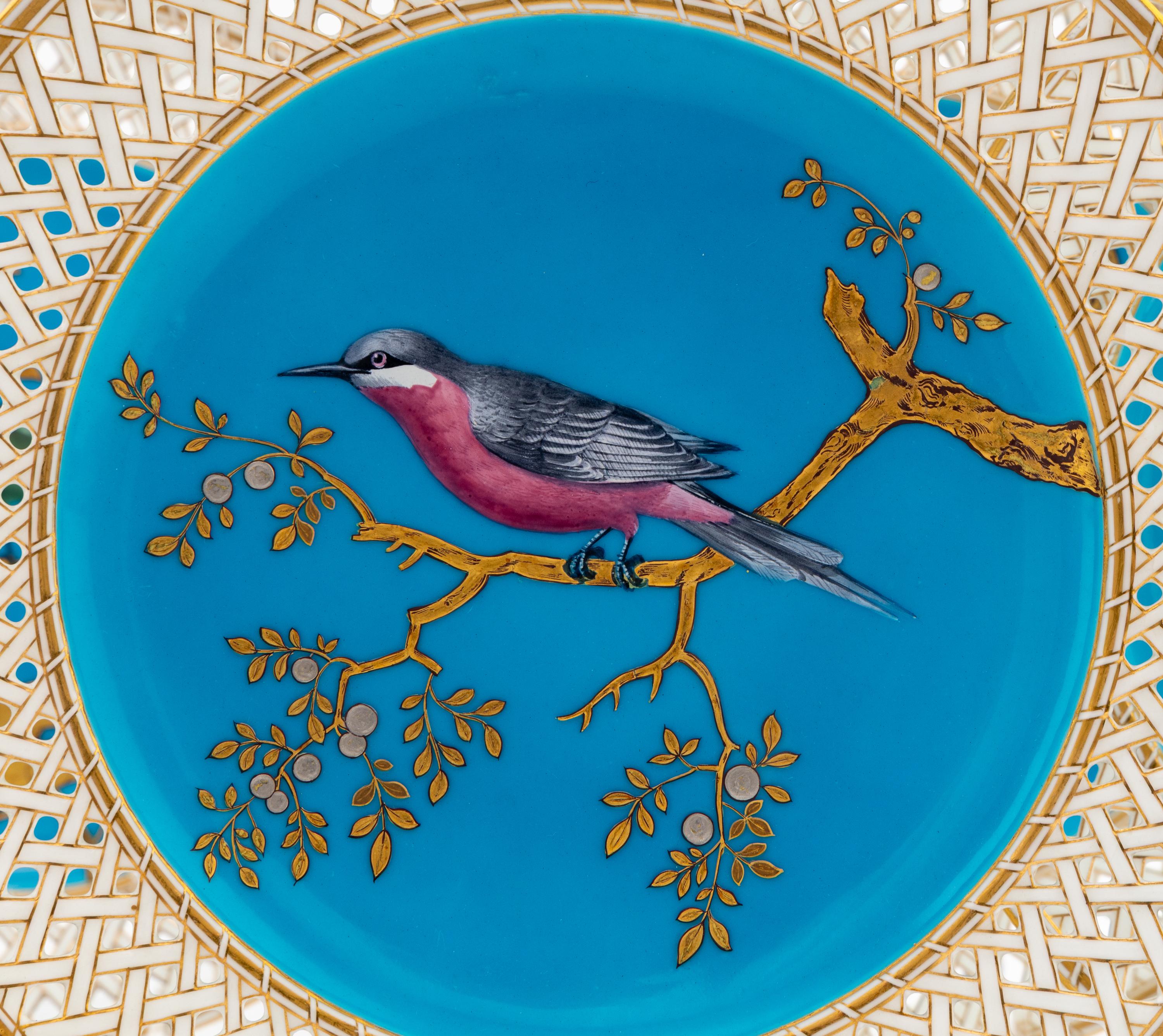 A Set of Ten Minton Porcelain Reticulated Plates