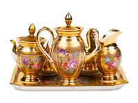 A Dresden Porcelain Coffee Service