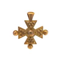KIESELSTEIN-CORD, YELLOW GOLD MALTESE CROSS PENDANT