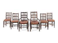 A Set of Six English Lancashire Chairs