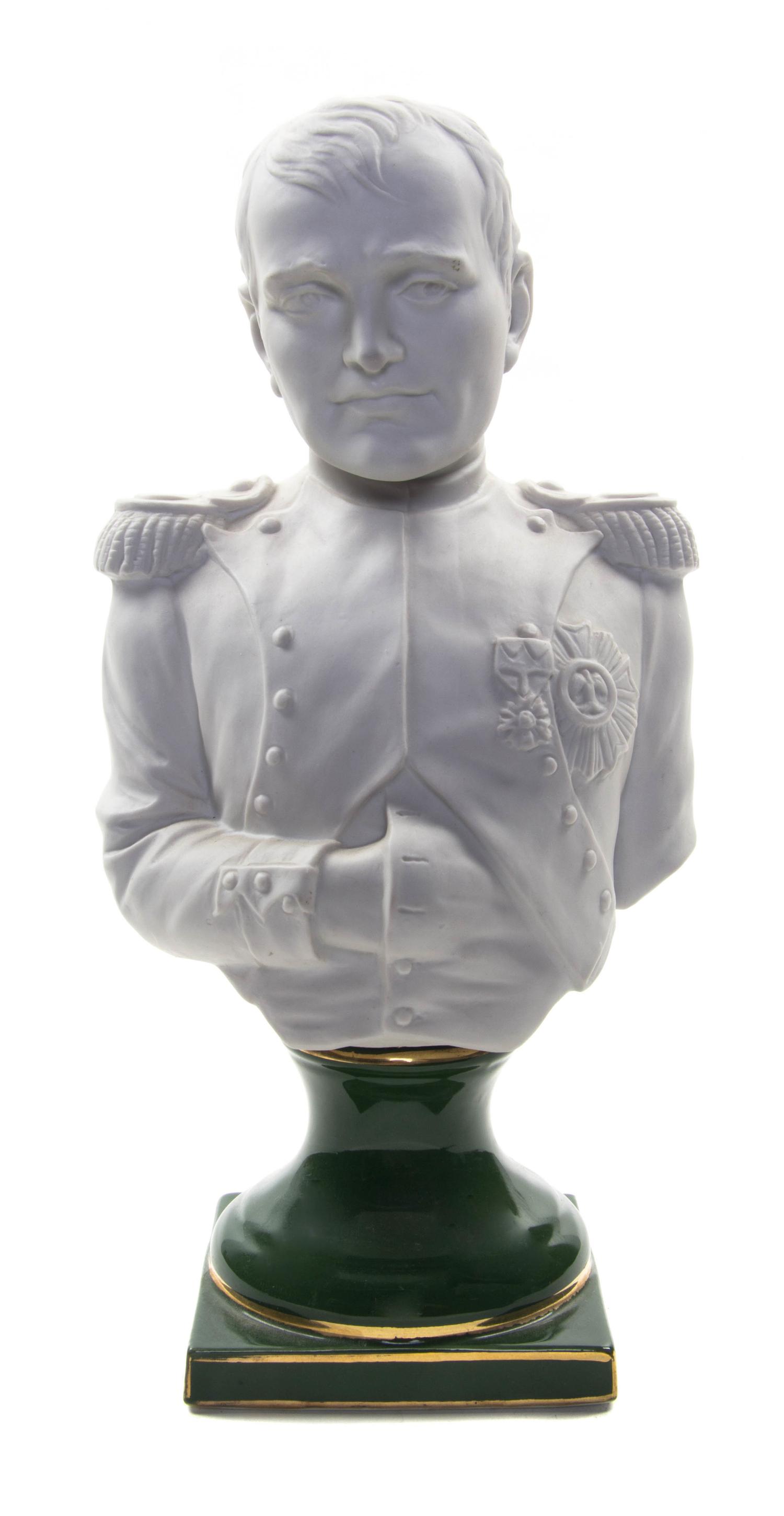 A Sevres Style Bisque Porcelain Bust, Height overall 11 inches.