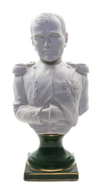 A Sevres Style Bisque Porcelain Bust, Height overall 11 inches.