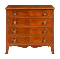 A Federal Inlaid Mahogany Chest of Drawers