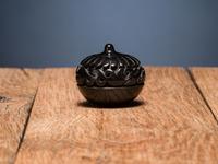 Miniature Carved Blackware Jar