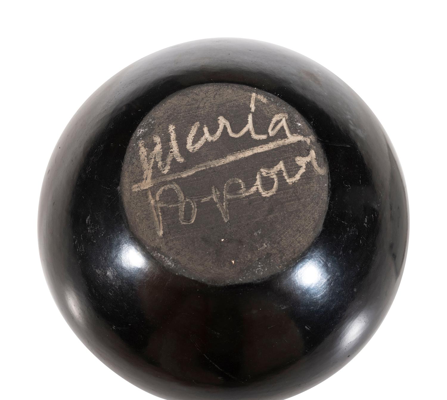 Blackware Pottery Jar, with Gunmetal Finish,1956-1965
