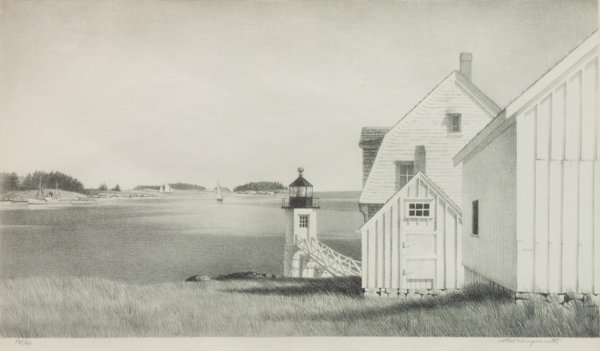 A group of four prints ( Country House, Wiscasset, Maine , 1953; Down East, Port Clyde, Maine, 1958; Season's End; Window in Wiscasset, 1946)