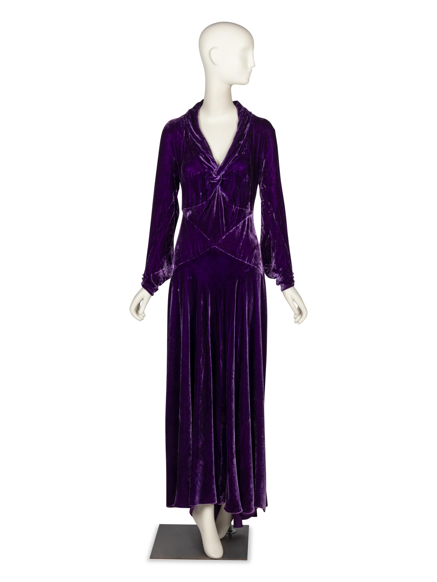 Madeleine Vionnet, Silk Velvet Gown, 1930's