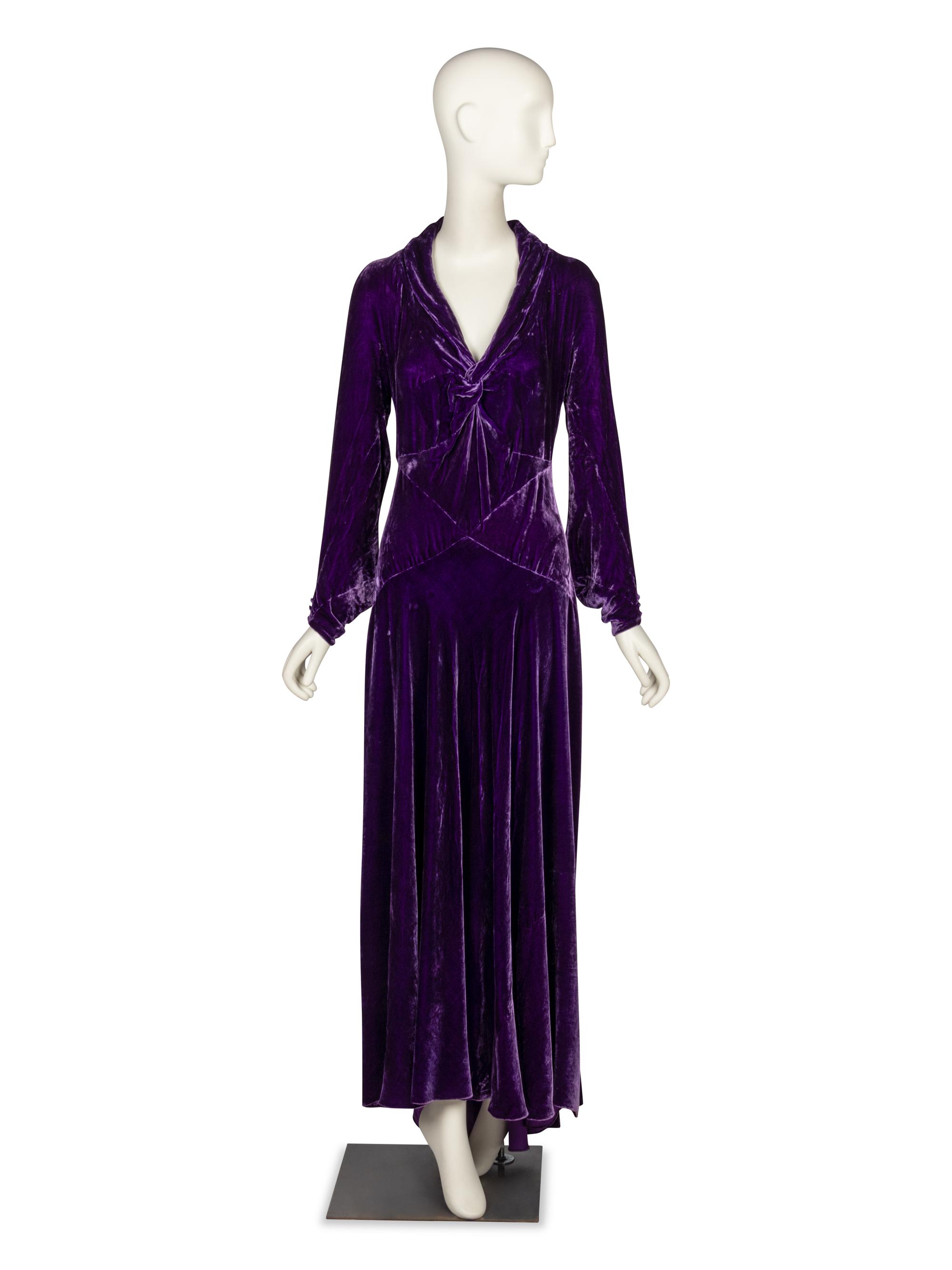 Madeleine Vionnet, Silk Velvet Gown, 1930's
