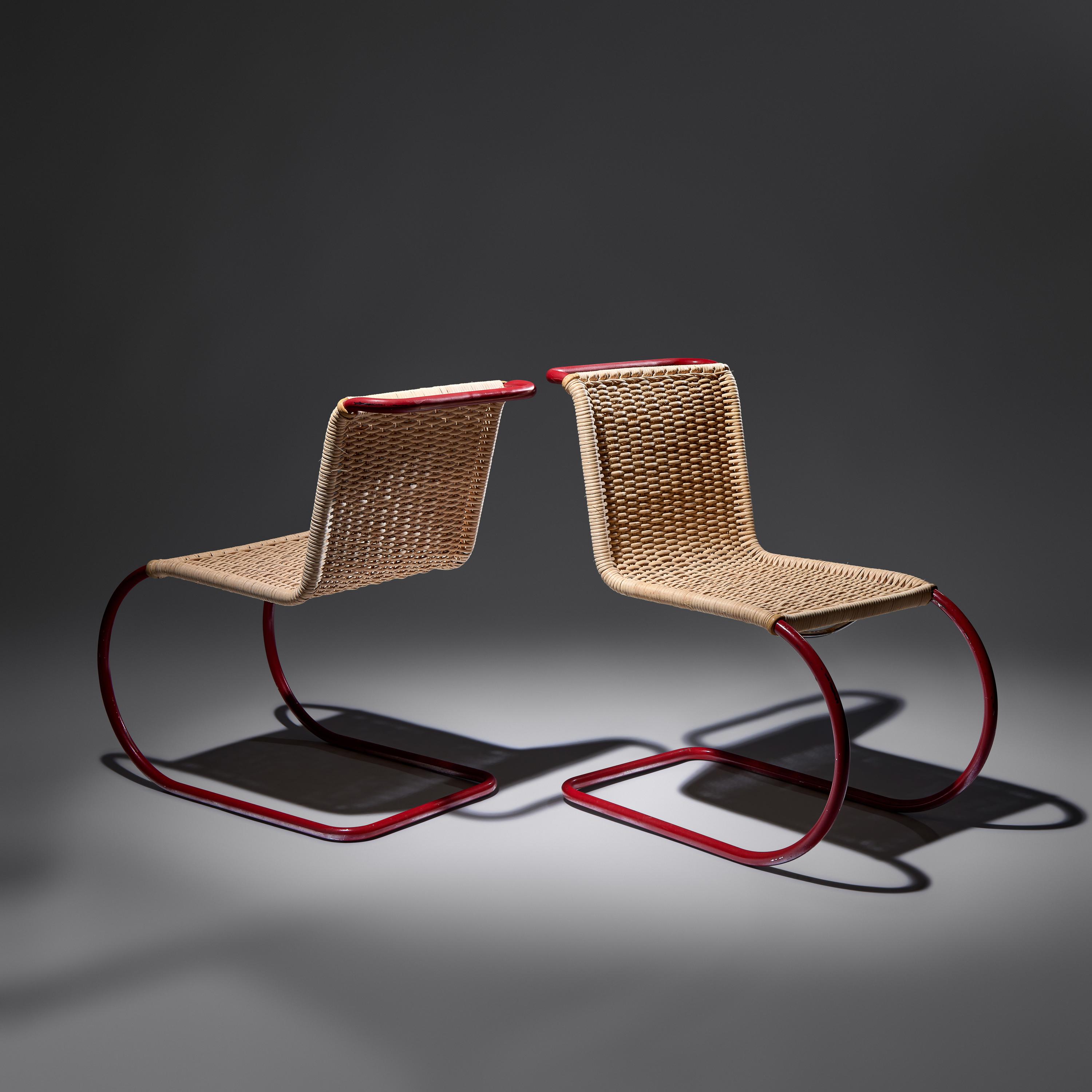 Pair of MR 10 Chairs, designed 1927 for Thonet, Germany