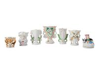 A Group of Eleven Staffordshire Glaze Vases