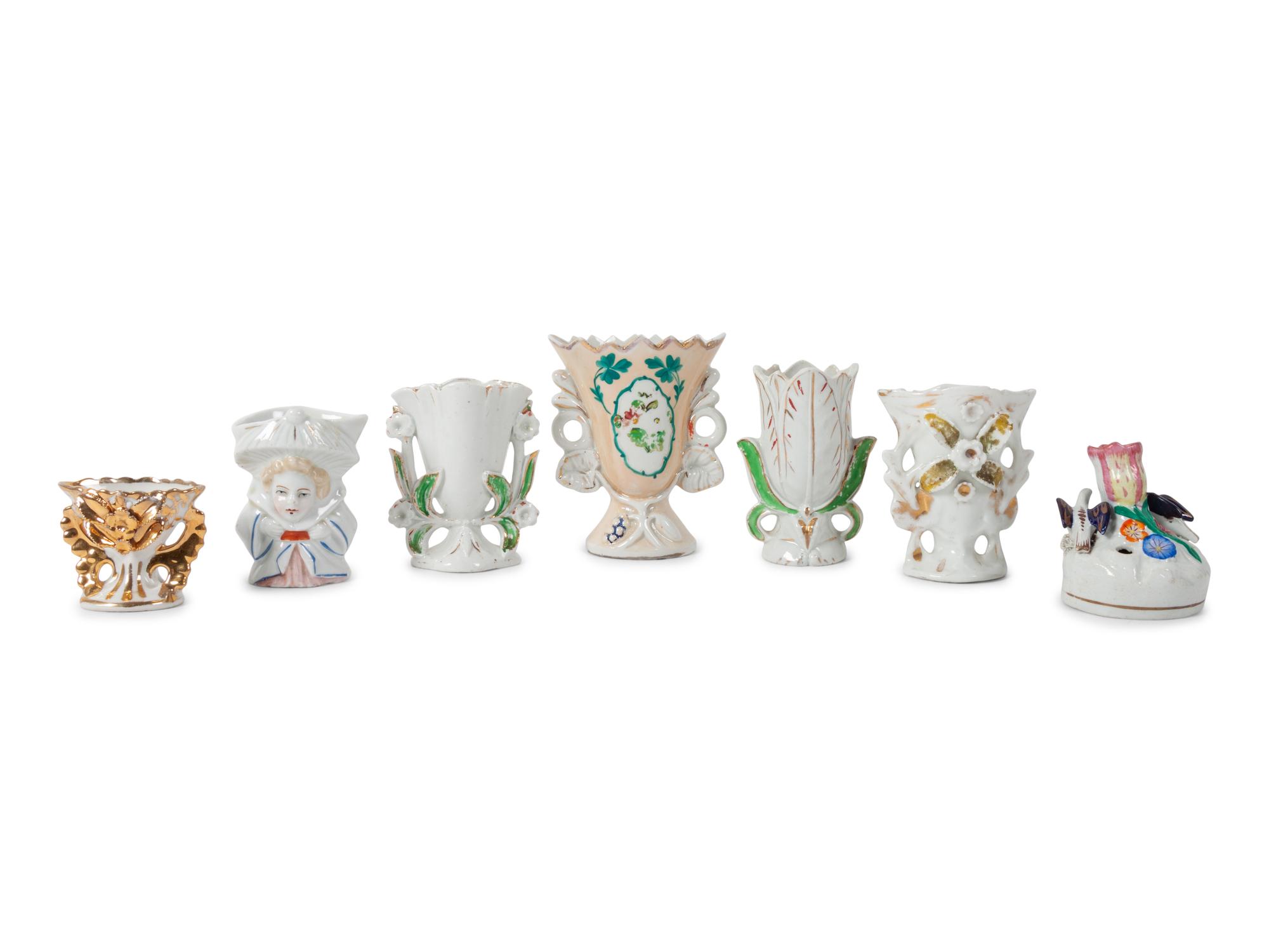 A Group of Eleven Staffordshire Glaze Vases