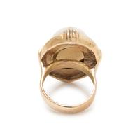 GUMPS, YELLOW GOLD AND WHITE CORAL SET