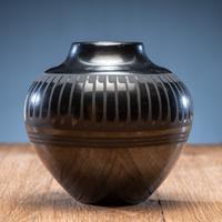 Santana and Adam Martinez (San Ildefonso, 1909-2002 / 1903-2000) Blackware Pottery Bowl