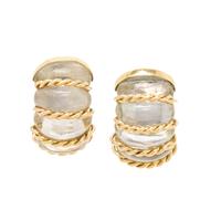 SEAMAN SCHEPPS, ROCK CRYSTAL 'SHRIMP' EARCLIPS