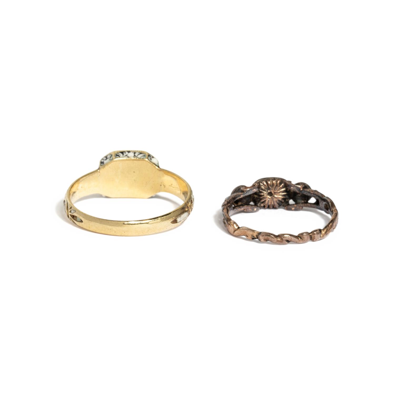 ANTIQUE, TWO MULTIGEM RINGS