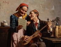 Eugenio Zampighi (Italian, 1859-1944) — Companionable Music