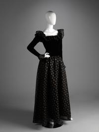 Givenchy Haute Couture Floral Embroidered Evening Dress, 1970-90s