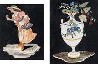 Two Continental Pietra Dura Plaques
