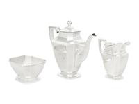 An American Silver Three-Piece Tea Service