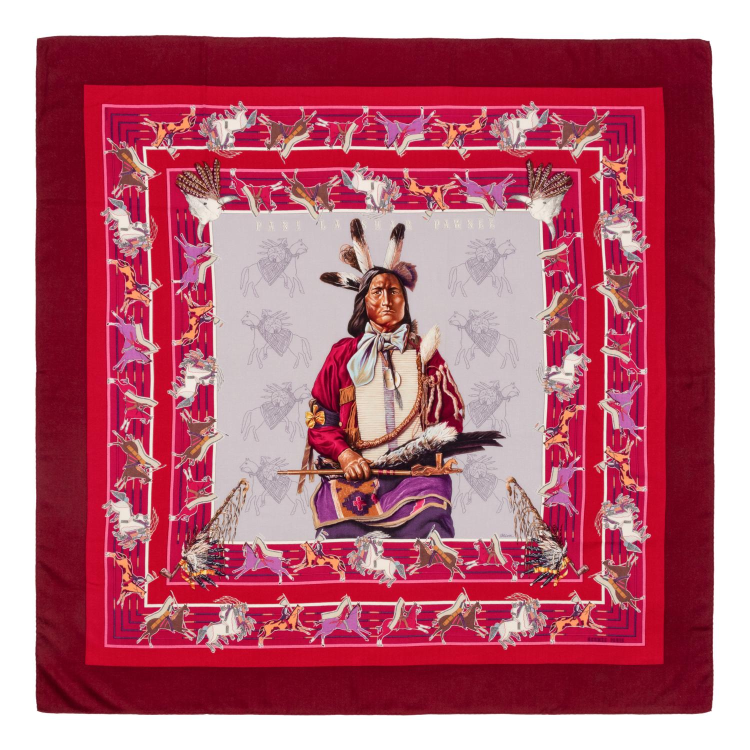 Hermès 140cm Cashmere & Silk Shawl, Kermit Oliver