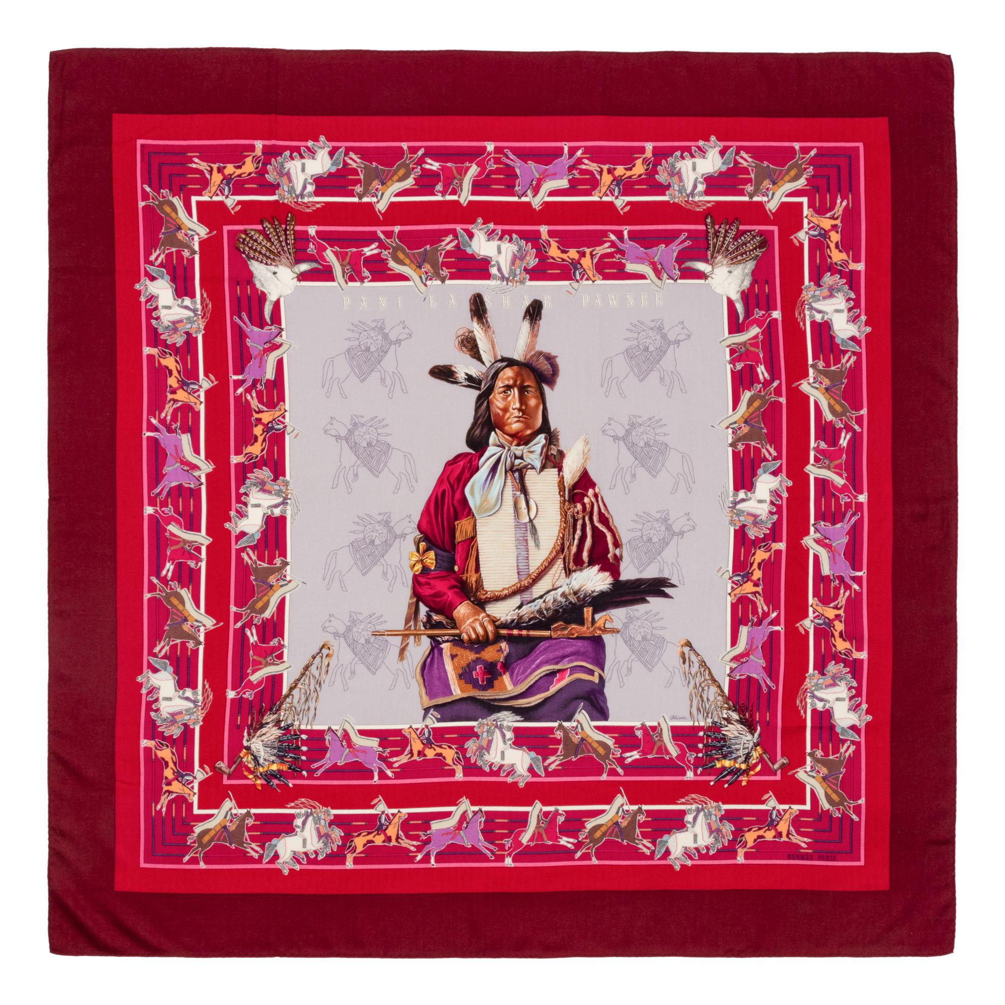Hermès 140cm Cashmere & Silk Shawl, Kermit Oliver