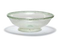 Three Roman Green Glass Plates