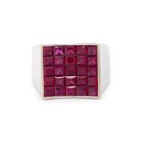 RUBY AND WHITE GOLD RING