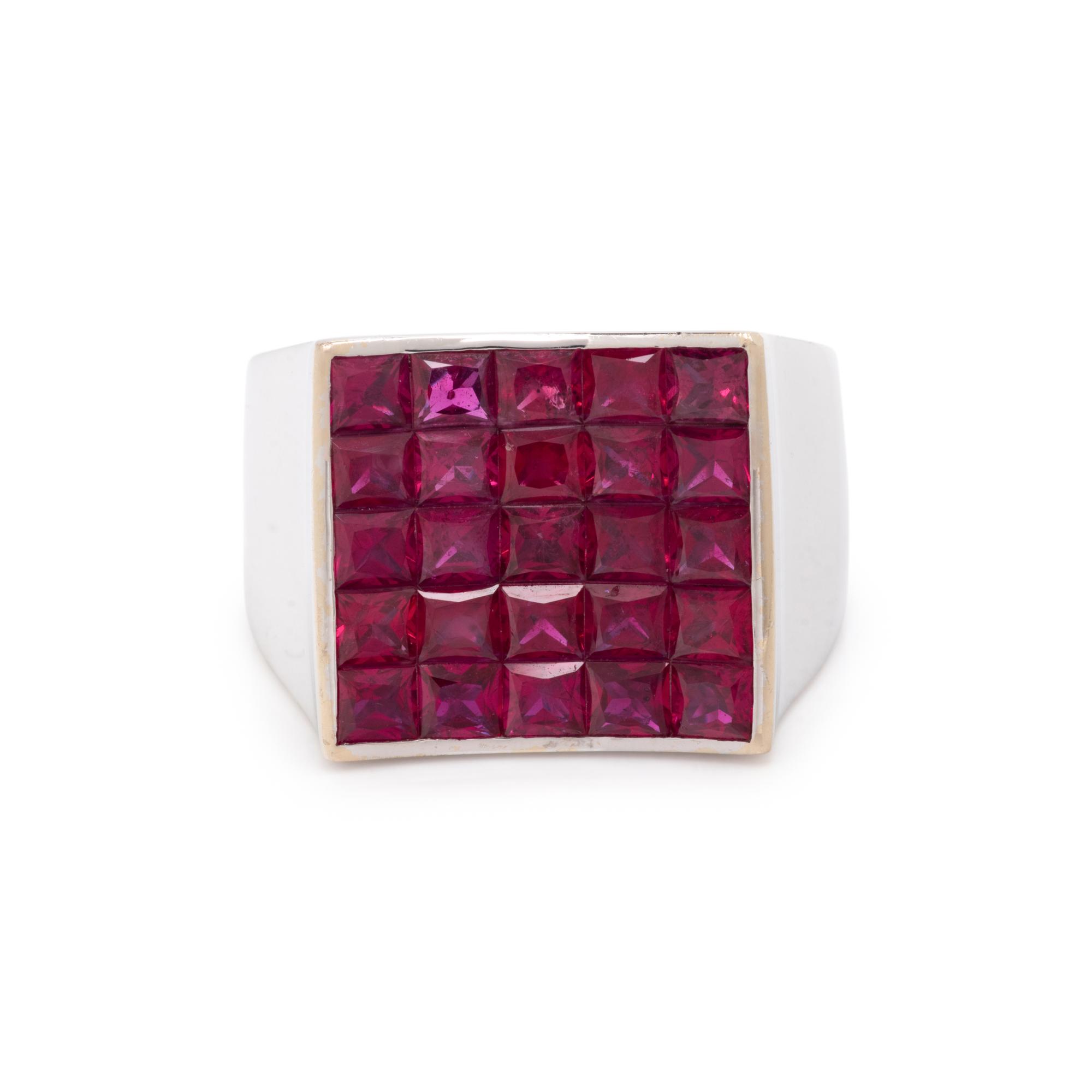 RUBY AND WHITE GOLD RING