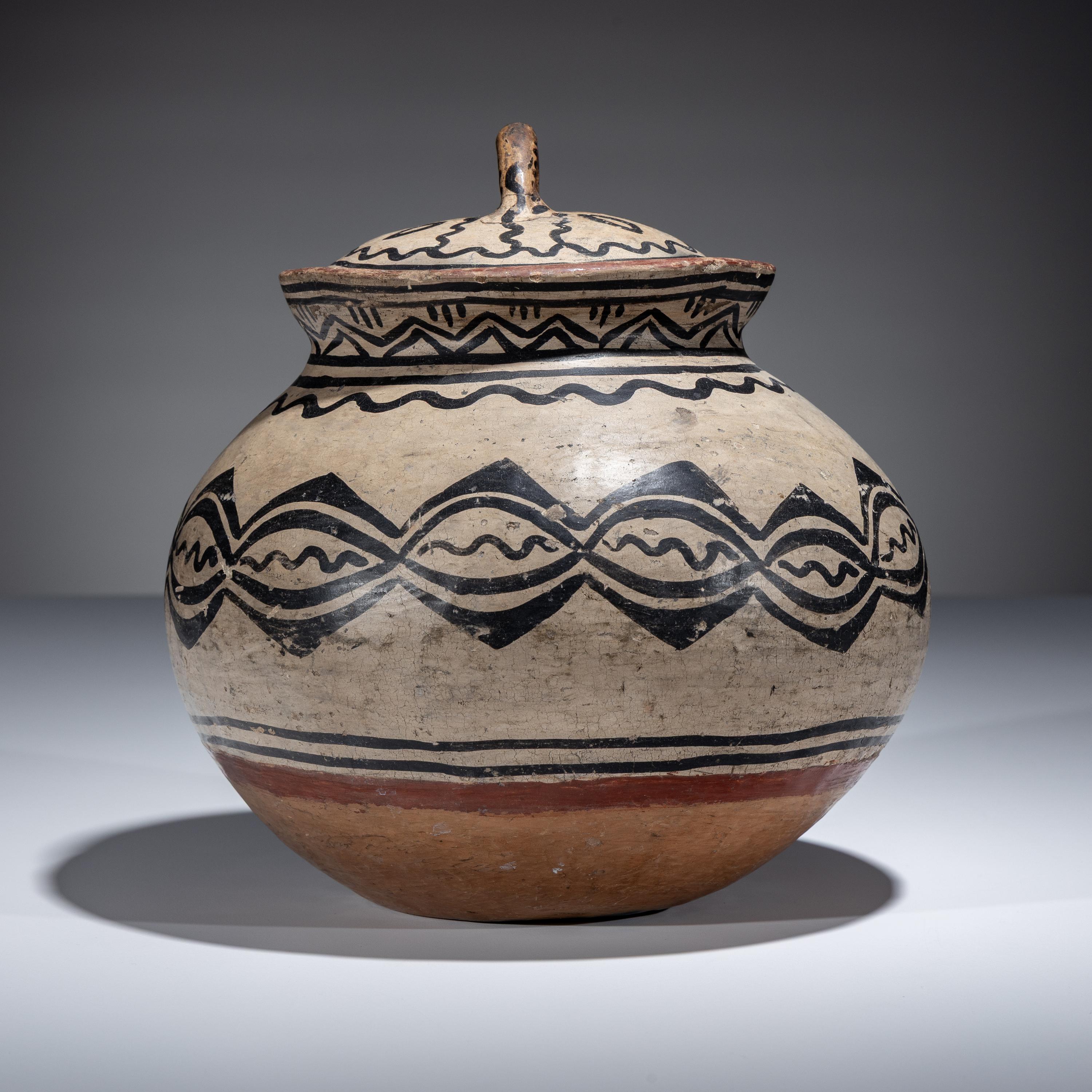 Tesuque Lidded Pottery Jar
