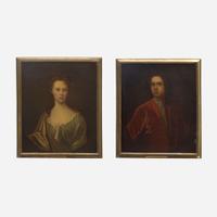 British School (18th Century) Portrait of Lady Narborough; together with a Companion Portrait of a Gentleman, Half-Length