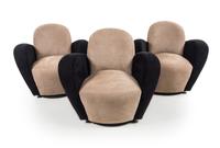 Attributed to Vladimir Kagan (American, 1927-2016), DIRECTIONAL, 1970s, a set of three swivel chairs