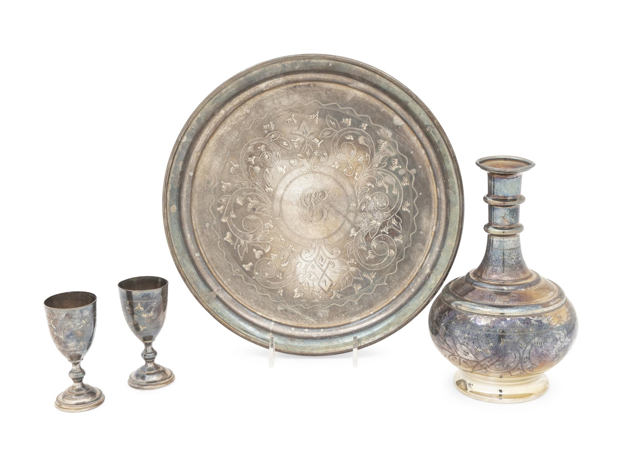 An Eastern European Silver Drink Service
