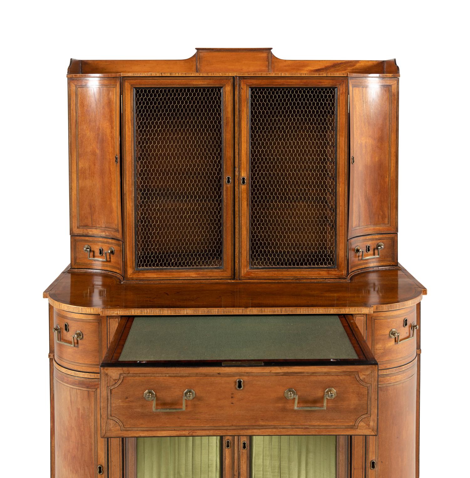 An Edwardian Mahogany Bureau Bookcase