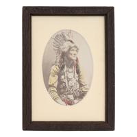 [NATIVE AMERICANS]. Portrait of Native American chief. N.p.: [F.J. Haynes], [ca 1901].