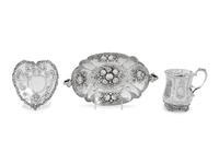 A Group of Three Silver Table Articles
