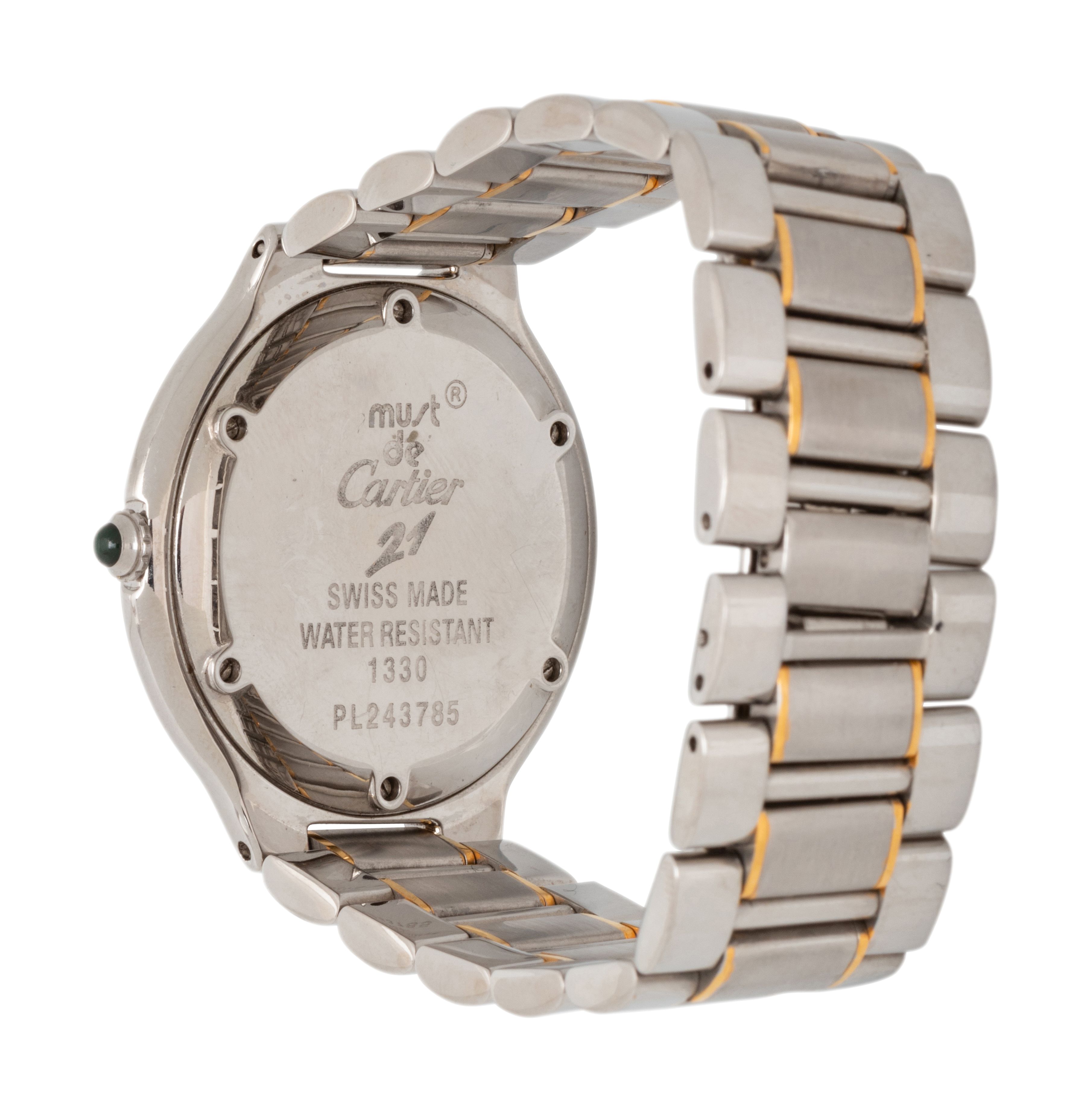 CARTIER, STAINLESS STEEL AND YELLOW GOLD 'MUST DE | Freeman's