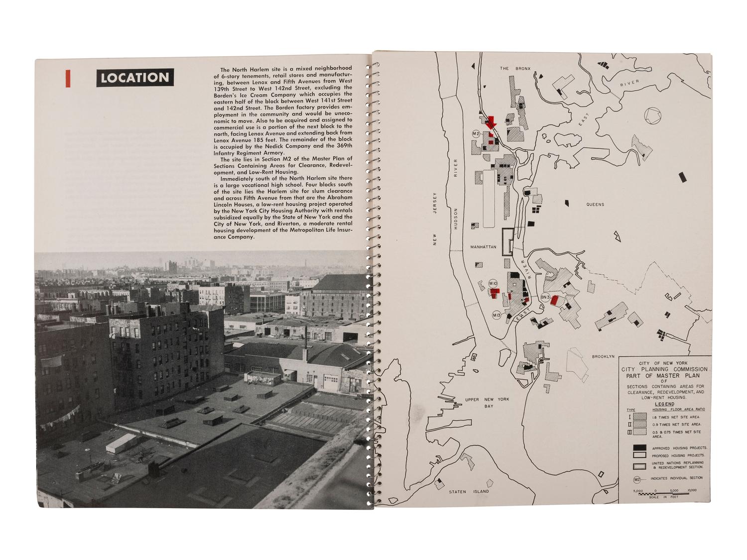 [CIVIL RIGHTS]. Harlem and North Harlem "Slum Clearance Plan" booklets. New York, NY: 1951.