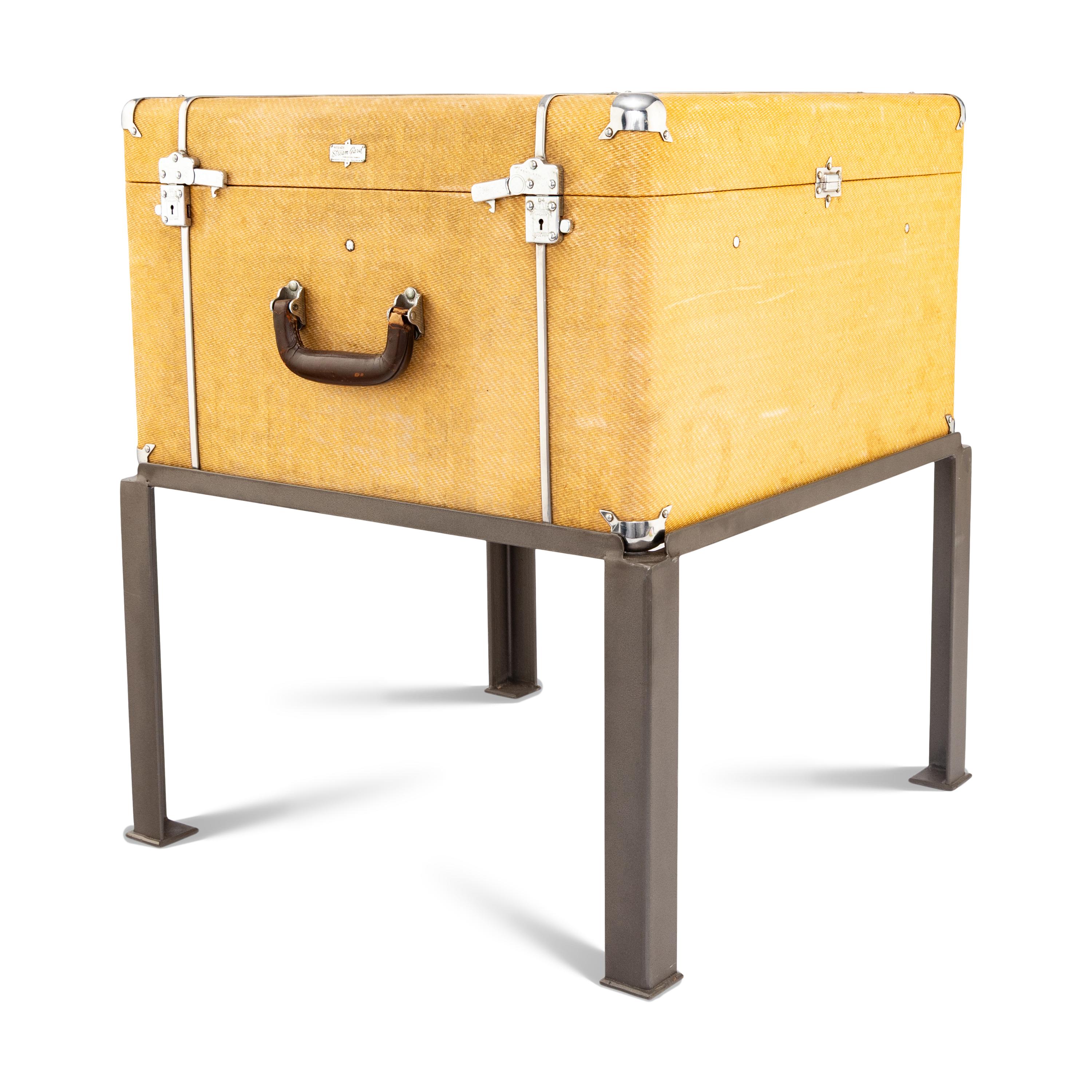 A Wheary Streamgard Travel Case Adapted as a Side Table